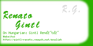 renato gintl business card